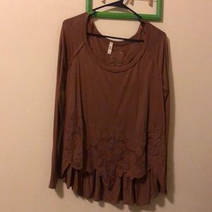 Like New Free People Top with Lace Details Sz M